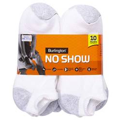 Burlington mens Comfort Power Men's No Show By Casual Sock, White, 10 13 US von Burlington