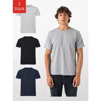 Burnell & Son T-Shirt Tshirt Herren aus 100% Baumwolle Regular Fit Basic Männer Set (S-5XL) (Packung, 3-tlg., 3er-Pack) in Unifarbe von Burnell & Son