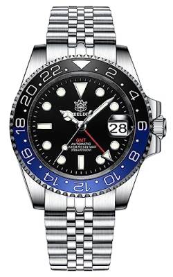 Burnside Steeldive SD1993, GMT, Batman, NH34, Sapphire, Lume, 300m Diver, Diving, BNIB, Schwarz , Klassisch von Burnside