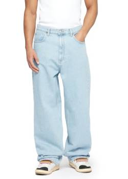 Herren Wide Baggy Jeans Streetwear Wide Loose Fit, Farbe:90s Blue, Hosengröße:W29 L32 von Buroc's