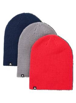 Burton Unisex-Erwachsene Recycelte DND Beanie-Mütze, 3 Stück Stirnband, Kleid Blau/Tomaten/Kelp, One Size von Burton