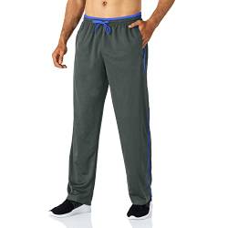 Butrends Jogginghose für Herren leichte schnell trocknende Herrenhose mit Reißverschlusstaschen Trainingshose mit elastischer Taille atmungsaktive Sporthose Grau-Blau, S von Butrends