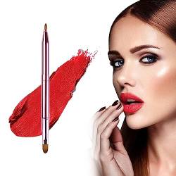 Tragbare Applikatoren für Lippenstift Lipgloss, Einziehbarer Lippenpinsel, Doppelseitige Lippenpinsel, Tragbare Lippenpinsel, für Ein Glatteres und Volleres Aussehen der Lippen, Butyeak, (Rosa) von Butyeak