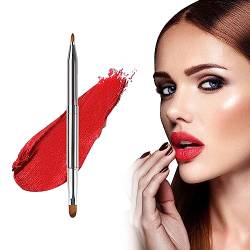 Tragbare Applikatoren für Lippenstift Lipgloss, Einziehbarer Lippenpinsel, Doppelseitige Lippenpinsel, Tragbare Lippenpinsel, für Ein Glatteres und Volleres Aussehen der Lippen, Butyeak, (Silber) von Butyeak