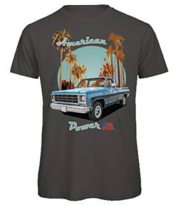 BuyPics4U T-Shirt mit Motiv von American Pickup Truck Transporter PU53 100% Baumwolle für Herren Damen Kinder viele Farben von BuyPics4U