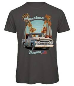 BuyPics4U T-Shirt mit Motiv von American Pickup Truck Transporter PU70 100% Baumwolle für Herren Damen Kinder viele Farben von BuyPics4U