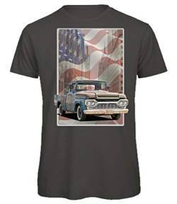 BuyPics4U T-Shirt mit Motiv von American Pickup Truck Transporter PU72 100% Baumwolle für Herren Damen Kinder viele Farben von BuyPics4U