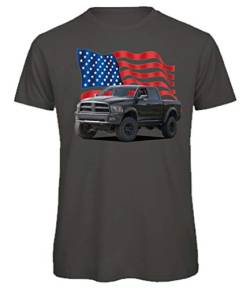 BuyPics4U T-Shirt mit Motiv von American Pickup Truck Transporter PU86 100% Baumwolle für Herren Damen Kinder viele Farben von BuyPics4U