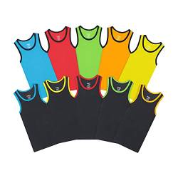 Buyless Fashion Jungen U-Ausschnitt Tagless Unterhemden Weiches Baumwoll-Tanktop (10er-Pack) 1-2 von Buyless Fashion