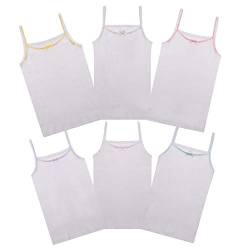 Buyless Fashion Mädchen Cami Unterhemden Baumwolle mit Saum (6er Pack) 2-3 von Buyless Fashion