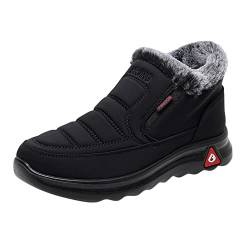 BuzkiK Winterstiefel Damen Warm Gefüttert Winterschuhe Für Damen Herren Barfuss Damen Stiefeletten Warm Profilsohle Damen Schnee Stiefel Winterstiefel Warme Schuhe Damen Rutschfeste von BuzkiK