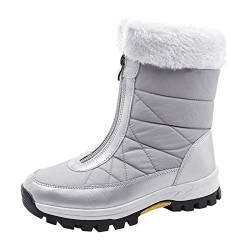Damen Winterstiefel Warm Gefütterte Warm Anti-Rutsch Platform Snow Boots, Comfortable Warm Snow Warm Slip on Anti-Slip Boots Rutschfeste Outdoor-Stiefel von BuzkiK