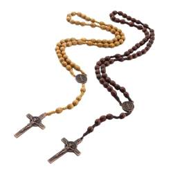 Bwardyth -Rosenkranz-Halsketten, Katholische Anhänger-Halsketten für Männer und Frauen, Schmuck, Christliches Gebet, Religiöses Geschenk von Bwardyth