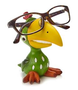 By Bers Brillenhalter Die_Vögel Design, handbemalt, echt lustig, aus Polyresin, für Kinder und Erwachsene (TukanGrün) von By Bers