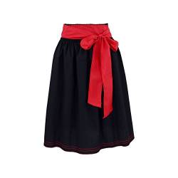 By Johanna Damen Trachten-Rock roter Schleife Glockenrock lang Schwarz Stickerei Rot Dirndl-Set 42 von By Johanna