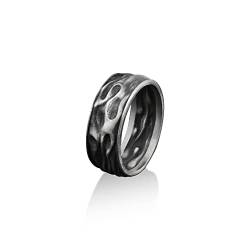 BySilverStone Jewelry Drapery Handgefertigter Herren-Bandring Aus Sterlingsilber, Faltiger Ehering, Zierlicher Ring, Verlobungsring, Jubiläumsring, Minimalistischer Ring von BySilverStone Jewelry