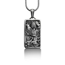 BySilverStone Jewelry – Halskette Mit Chinesischem Schutzlöwen, Gothic-Halskette Aus 925Er Silber, Personalisierter Schmuck, Foo Dog-Halskette, Fantasy-Halskette, Erinnerungsgeschenk von BySilverStone Jewelry