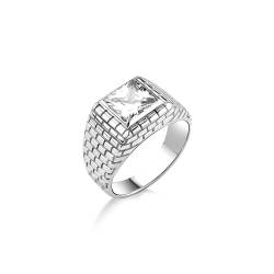 Klarer Quarz-Quarzschliff-Steinring Für Männer In Silber, Weißer Quarz-Herren-Ehering, Sterling-Silberring, Zirkonia-Herren-Geschenkring von BySilverStone Jewelry