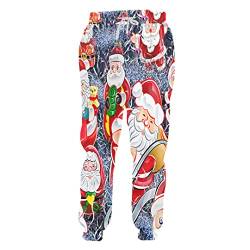 Byblos Plus Size 3D Funny Print Herren Joggerhose Damenmode Casual Weihnachten Herren Jogginghose Santa Claus XL von Byblos