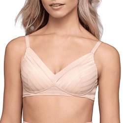 Bye Bra Bh-Top Drahtfreie Spitze, High Control, Atmungsaktives Mesh, Transparenter Look, Shapewear Für Damen, Powermesh Shapewear, Beige/Schwarz/Hellbraun, S-Xxl (XXL, Beige) von Bye Bra