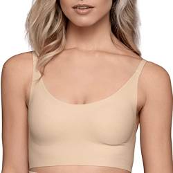 Bye Bra Rundes BH-Oberteil, Unsichtbares BH-Oberteil, Gute Brustunterstützung, Nahtlos, Bequem, BH-Oberteil Für Frauen, 3 Farben, S-XXL von Bye Bra