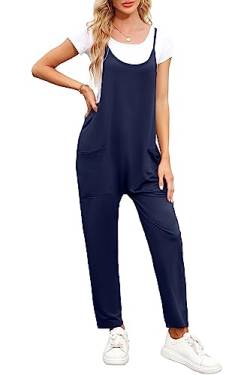 Byoauo Frauen Jumpsuit Casual Strampler Lange Hosen Strampler mit Taschen L von Byoauo