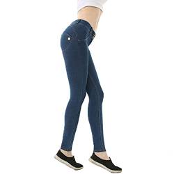 Byqny Damen Peach Hips High-Stretch-Hüfte Denim-Hose Skinny Fit Bequeme Slim Jeans von Byqny