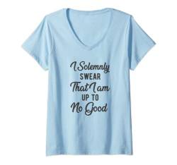 Damen I solemnly swear, That I am up to no good, lustiges T-Shirt T-Shirt mit V-Ausschnitt von ByzmoTees