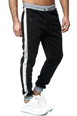 C-IN-C Herren Jogginghose Sporthose Fitness Slim Fit Hose Freizeithose Joggers Streetwear Model 1008-E (DE/NL/SE/PL, Alphanumerisch, XL, Regular, Regular, Schwarz) von C-IN-C