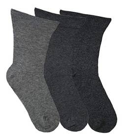 C-Strümpfe Herren Socken venenfreundlich 3er Pack Grau Anthrazit Schwarz 43-46 von C-Strümpfe