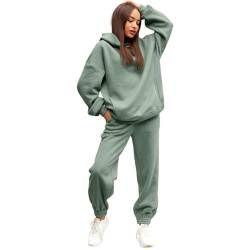 Damen Bekleidungsset Freizeitanzug Trainingsanzug für Frauen und Mädchen Damen Trainingsanzug Hooded Sweat Suit Jogginganzug Hoodie Jogger Outfit Trainingsanzug Jogginganzug Zweiteiler für Freizeit von C'est TT