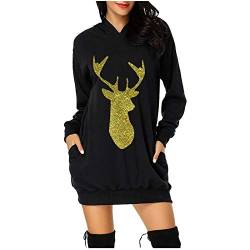 Damen Weihnachten Kleider Weihnachts Herbst Langarm Sweatshirts Kleid Herbst Winter Sweatjacke Lange Pullover Jumper Sweatshirtkleid Weihnachts Sweatkleid Christmas Party Dresses for Women von C'est TT