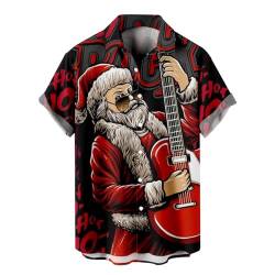 Herren Hemd, Herren Christmas Hemd 3D Druck Xmas Freizeithemd Weihnachten Shirt Weihnachten Langärm Hemd Slim Fit Lustige Hemden für Festival Party Freizeitkleidung von C'est TT