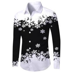 Herren Hemd, Kostümhemd Für Herren 3D Druck Hemd Weihnachten Freizeithemd Langärm Hemden Weihnachten Christmas Shirt Slim Fit Hawaiihemd für Männer Herren Langarmhemd von C'est TT