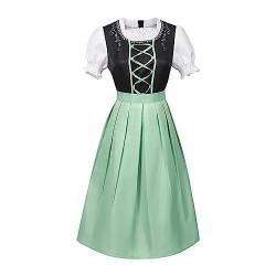 Oktoberfest Midi Dirndlkleid Tachtenkleid für Oktoberfest Karneval Kostüm-Set für Oktoberfest Outfit Dirndelkleider Karneval Kostüm Fasching Outfit Dirndelkleider Dirndl-Sets für Frauen Damen von C'est TT