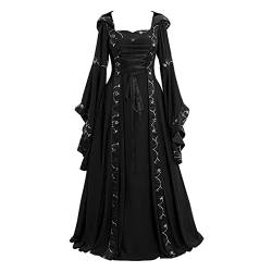 Prinzessin Festliches Damen: Mittelalter Vintage Halloween Kleid Kleider Damen Vintage Ballkleid Retro Kleid Rockabilly Cocktailkleid Steampunk Kleider Mittelalter Rüschenkleid von C'est TT