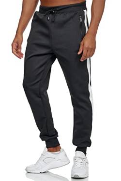 C-iN-C Herren Jogginghose Sporthose Trainingshose 3118 Slim FIT (Schwarz-Weiß(1249), 3XL) von C-iN-C