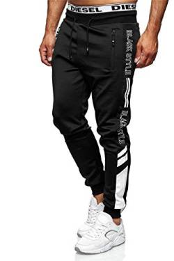 C-iN-C Herren Jogginghose Sporthose Trainingshose Sports Hose Fitness Modell 1421 (schwarz, S) von C-iN-C