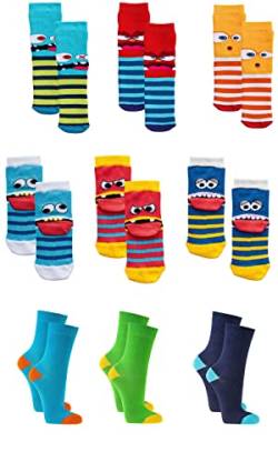 C&C KIDS Kinder Socken, 9Pack,35-38,Mehrfarbig4, 9pcc2 von C&C KIDS