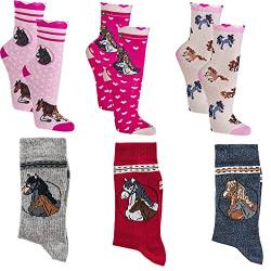 C&C KIDS Kinder Socken,6 Paar,35-38,Lustige Tiere/Mädchen Motiv von C&C KIDS