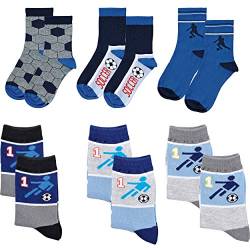 C&C KIDS Kinder Socken,6PACK,27/30, motiv/football von C&C KIDS