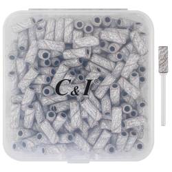C & I Nagelbohrer-Set, kleine Schleifbänder, 200 Stück und schmaler Dorn, 1 Stück, Acrylgel-Nagelfeile, künstliche Nägel, Formung, Nagelhautpflege, Nagelvorbereitung, Nagelzubehör für Nageltechniken, von C & I