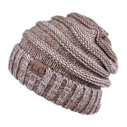 C.C Hatsandscarf Exclusives Unisex Beanie Oversized Slouchy Cable Knit Beanie (HAT-6242) (Taupe) von C.C