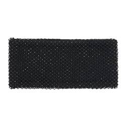 C.C Net Strass Headwrap für Frauen - Recyceltes Garn Dehnbar Weich Warm Strick Winter Stirnband Ohr Wärmer (Schwarz) von C.C