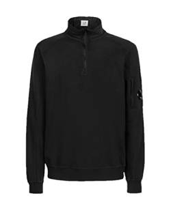 C.P. Company Light Fleece Half Zipped Sweatshirt, schwarz, Large von C.P. Company