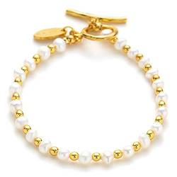 C.Paravano Beds Armband Damen Gold Verstellbar | Armkette Damen Gold | Armbänder Schmuck Geschenk für Sie Frauen Freundin Mama von C.Paravano