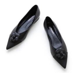 C.Paravano Flache Schuhe für Damen | Frauen Tweed Ballettschuhe | Spitze Flache Schuhe (36,Schwarz) von C.Paravano