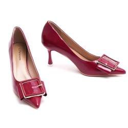 C.Paravano Pumps Damen | Pumps Spitz | Stöckel Absatz | Schuhe Pumps | Geschlossene Zehe Pumps | Leder Pumps Rot 37 von C.Paravano