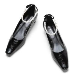 C.Paravano Schuhe Damen | Niedrige Absatzschuhe Für Damen | Blockabsatzschuhe Für Frauen | Schwar Niedriger Absatz Schuhe(36,Schwarz) von C.Paravano