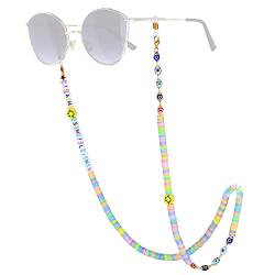 C·QUAN CHI Perlen Brillenkette Halskette Anti-Rutsch Brille Halsschnur Sonnenbrille Kettenhalter Lanyard Brillenband Brille Kettenschnur für Frauen (66-68cm) von C·QUAN CHI